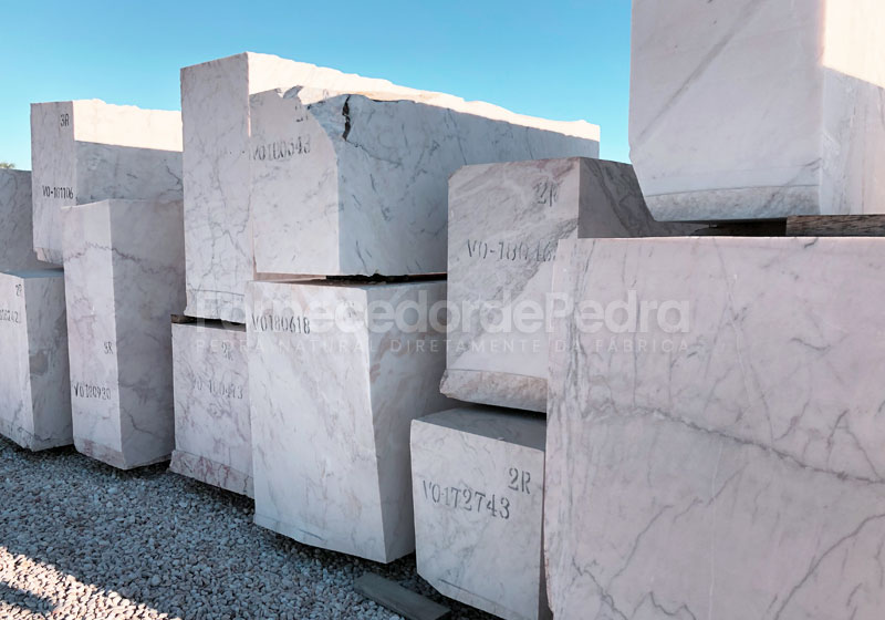 Blocos de mármore branco Blocos de mármore branco